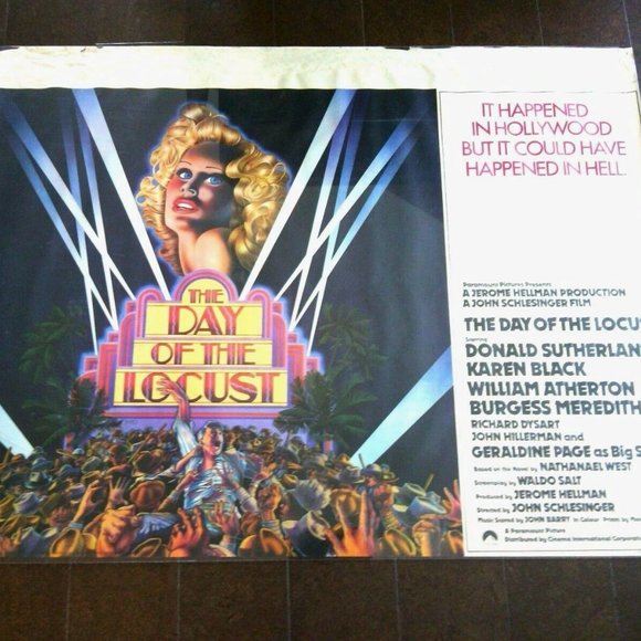 Vintage Movie Poster The Day of the Locust 1975 Original Film Donald Sutherland - Picture 1 of 16